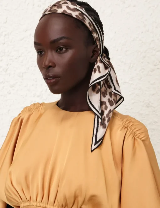Printed Silk Neck Scarf