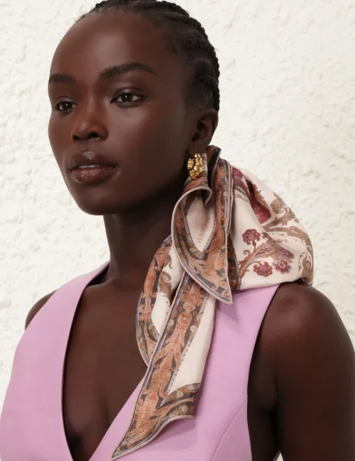 Printed Silk Neck Scarf