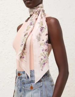 Printed Silk Neck Scarf