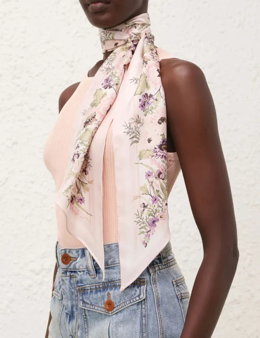 Printed Silk Neck Scarf