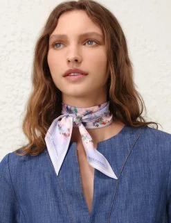 Printed Silk Ribbon Scarf