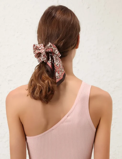 Printed Silk Scrunchie