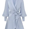 Silk Wrap Mini Dress