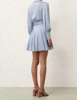 Silk Wrap Mini Dress