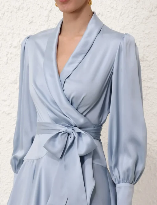 Silk Wrap Mini Dress