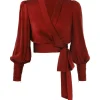 Silk Wrap Top