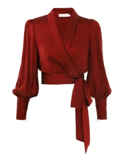 Silk Wrap Top