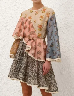 Tallow Asymmetric Mini Dress