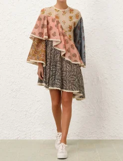 Tallow Asymmetric Mini Dress