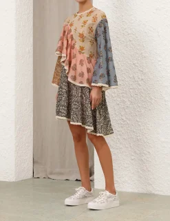 Tallow Asymmetric Mini Dress