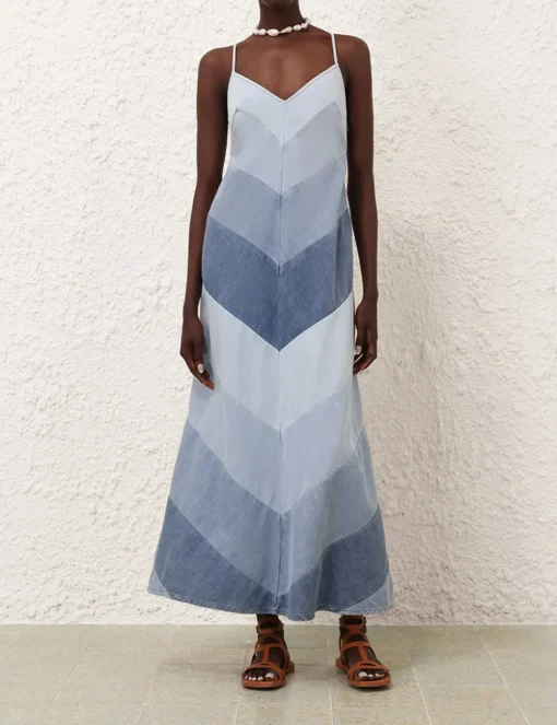 Tallow Chevron Maxi Dress