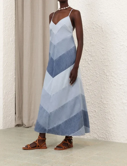 Tallow Chevron Maxi Dress