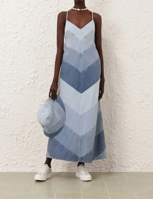 Tallow Chevron Maxi Dress