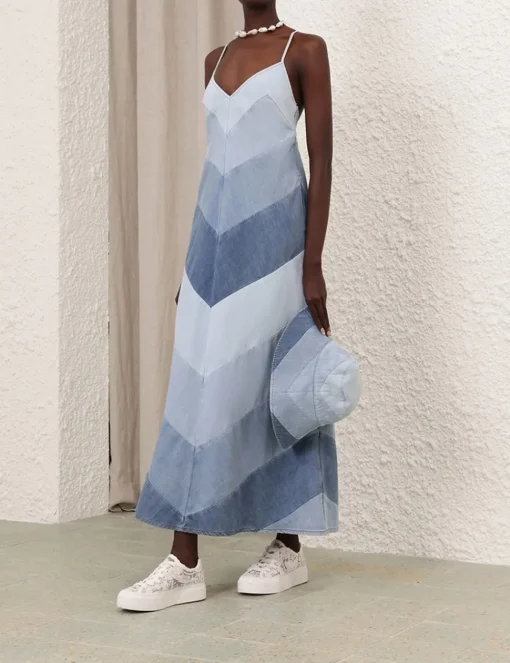 Tallow Chevron Maxi Dress