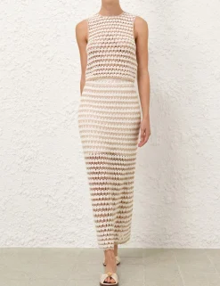 Tallow Crochet Midi Skirt