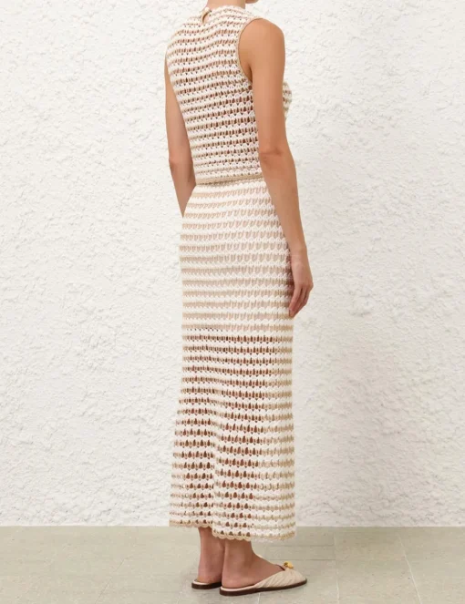 Tallow Crochet Midi Skirt