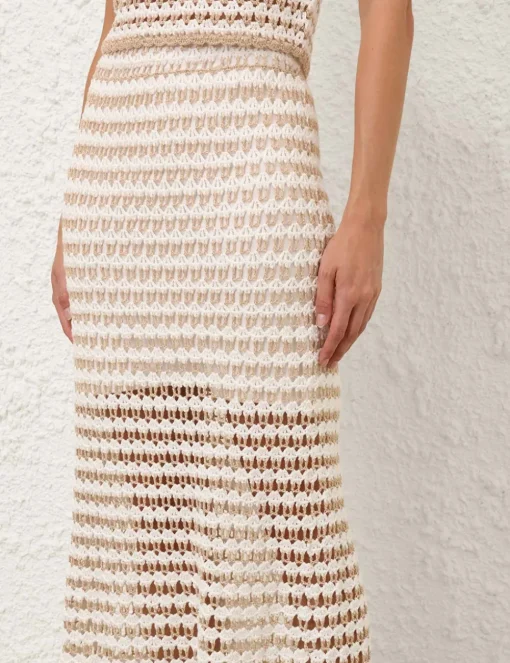Tallow Crochet Midi Skirt
