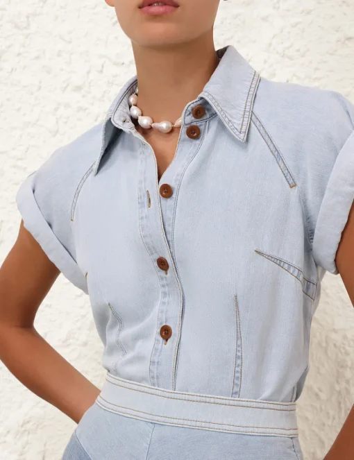 Tallow Denim Blouse