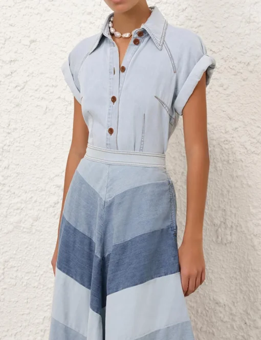 Tallow Denim Midi Skirt