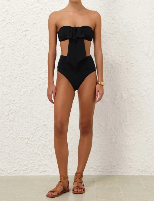 Tallow Drape Bow Bikini Top