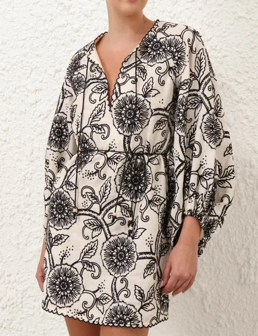 Tallow Embroidered Mini Dress