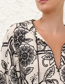Tallow Embroidered Mini Dress