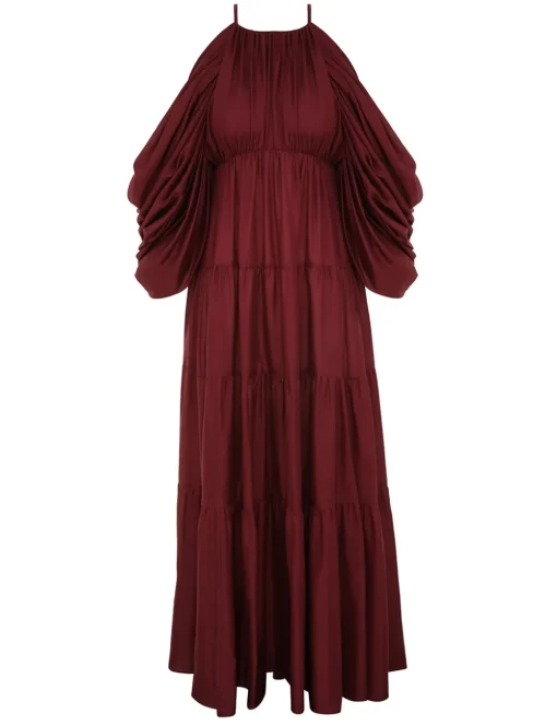 Tallow Gathered Maxi Dress