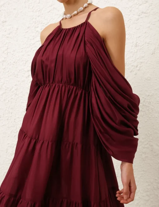 Tallow Gathered Maxi Dress