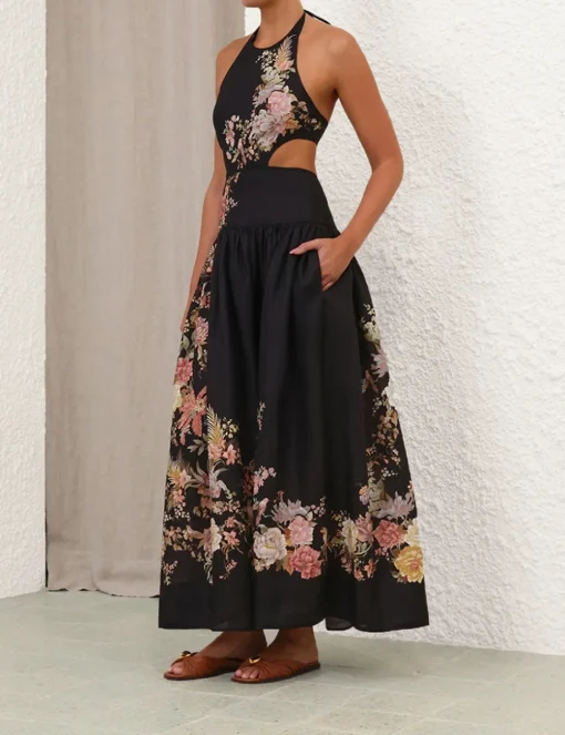Tallow Halter Midi Dress