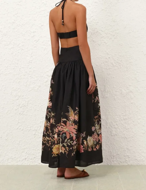 Tallow Halter Midi Dress