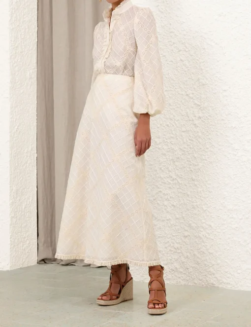 Tallow Lace Trim Bias Skirt