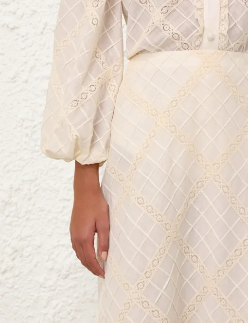 Tallow Lace Trim Bias Skirt