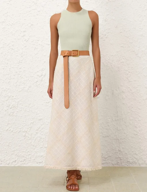 Tallow Lace Trim Bias Skirt