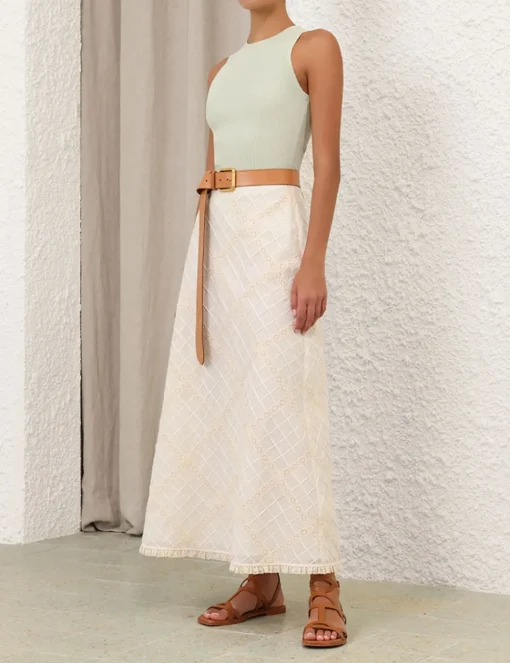 Tallow Lace Trim Bias Skirt