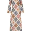 Tallow Lace Trim Midi Dress