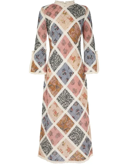 Tallow Lace Trim Midi Dress
