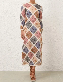 Tallow Lace Trim Midi Dress