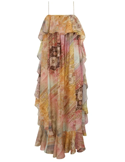 Tallow Ruffle Maxi Dress