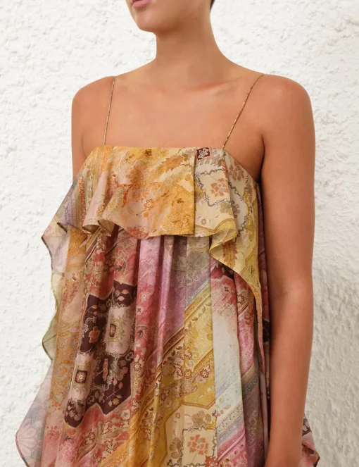 Tallow Ruffle Maxi Dress