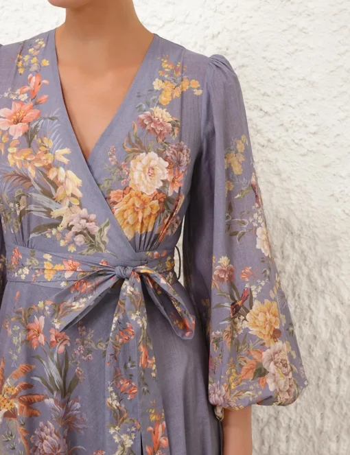 Tallow Wrap Midi Dress