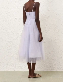 Tulle Corset Midi Dress