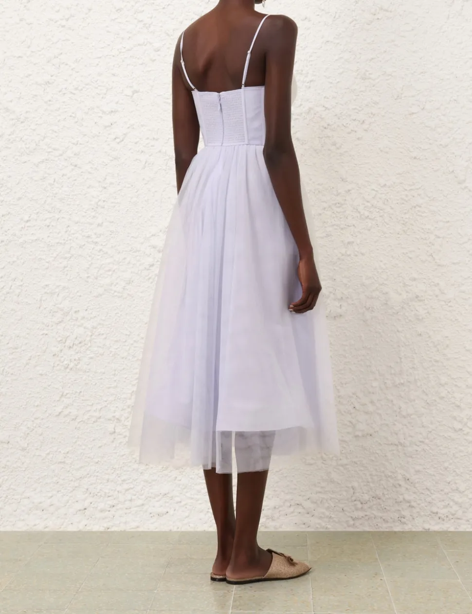 Tulle Corset Midi Dress