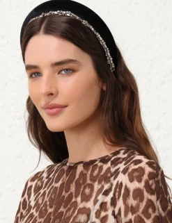 Velvet Rhinestone Headband