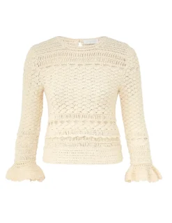 Waverly Crochet Crew Neck Top