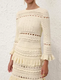 Waverly Crochet Crew Neck Top