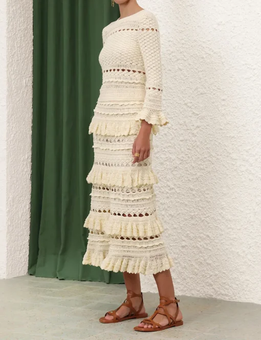 Waverly Crochet Crew Neck Top