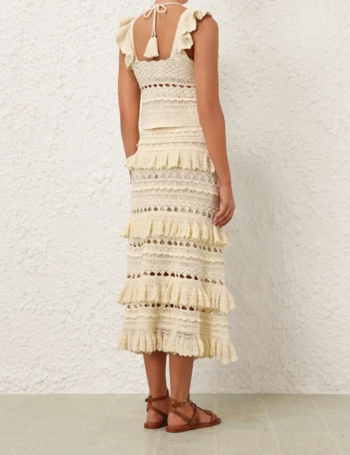 Waverly Crochet Midi Skirt