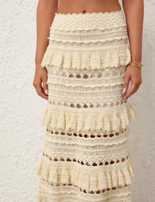 Waverly Crochet Midi Skirt