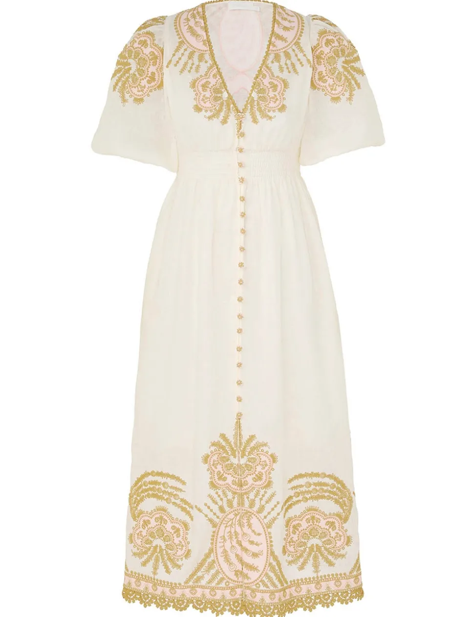 Waverly Embroidered Midi Dress