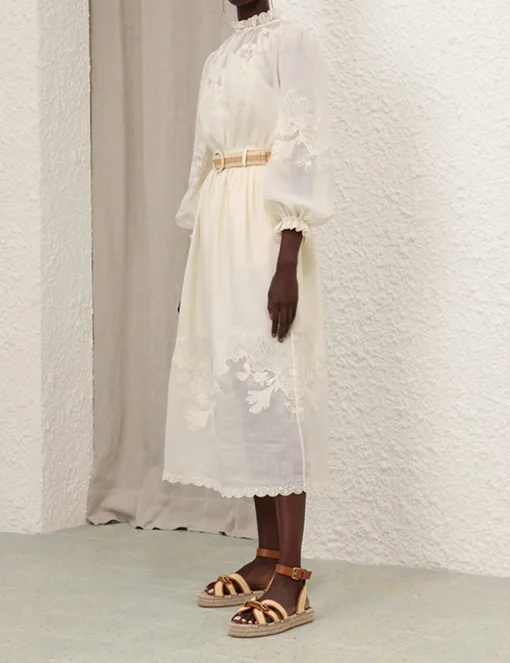 Waverly Embroidered Midi Skirt